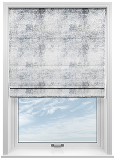 Nebula, Silver Frost - Twist&Fit Roman Blind
